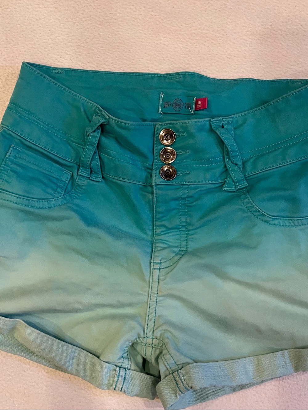 Teal Beach Ombré Girls Shorts